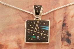 Calvin Begay Night Sky Sterling Silver Native American Pendant